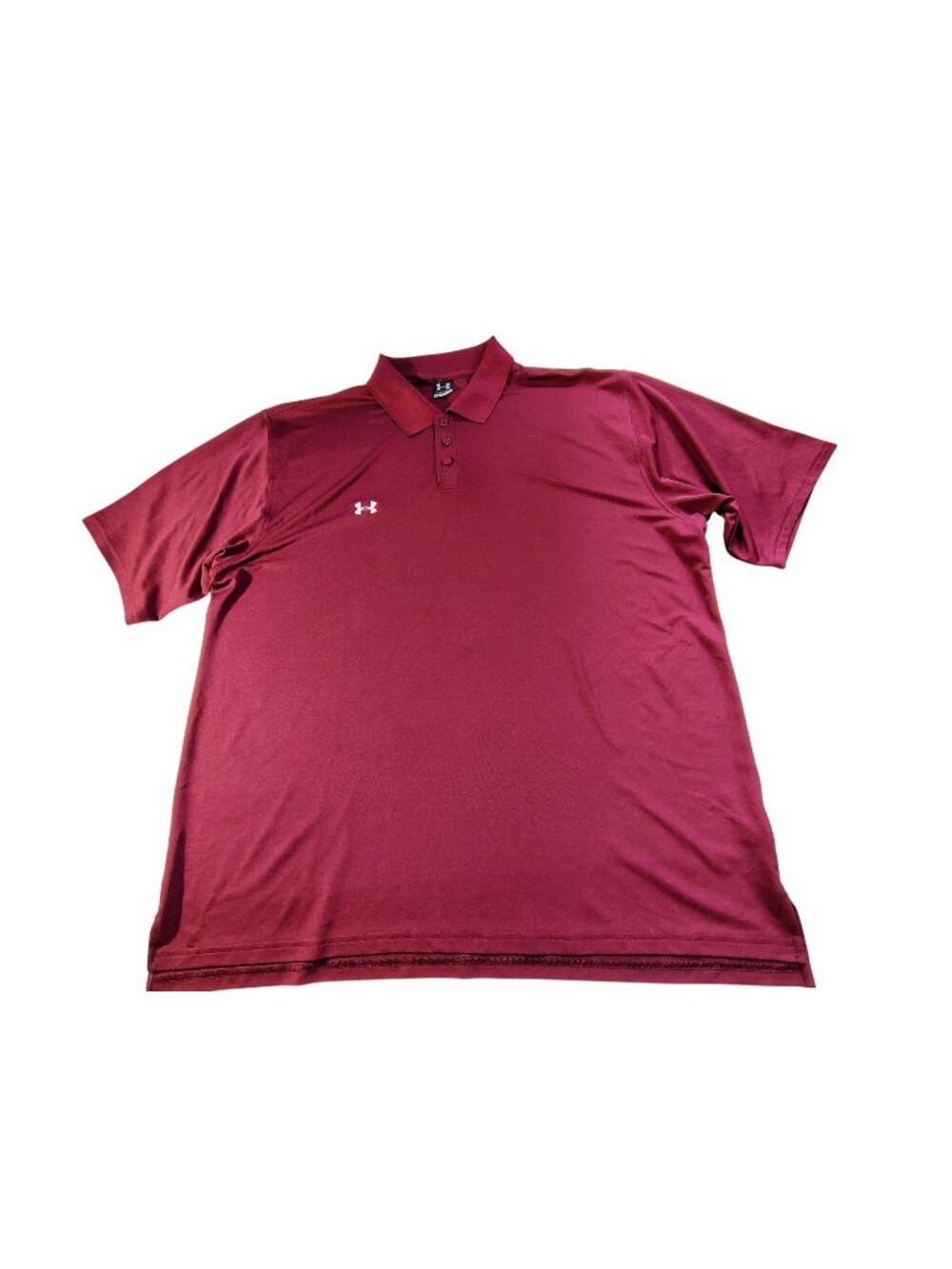 Under Armour Mens Maroon Polo Shirt 3XL Short Sleeve Lightweight Athletic Wear